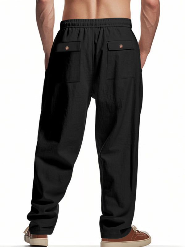 Loose linen casual wide-leg beach sports four seasons breathable trousers