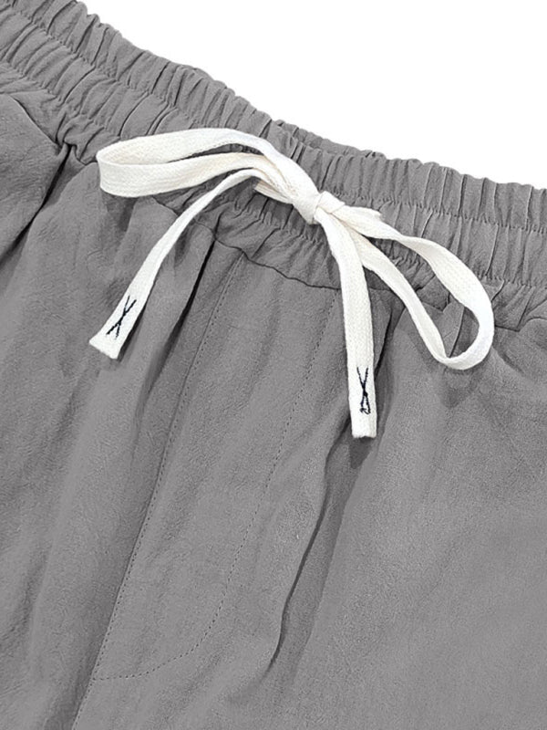 Loose linen casual wide-leg beach sports four seasons breathable trousers