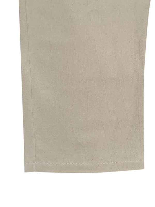 Loose linen casual wide-leg beach sports four seasons breathable trousers