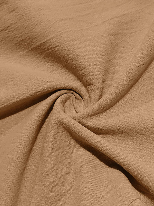 Loose linen casual wide-leg beach sports four seasons breathable trousers