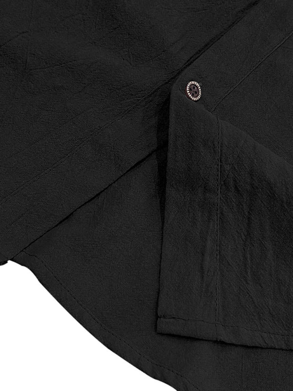 Men's Casual Sleeveless Waistcoat Shirt Linen Hooded Solid Color Breathable Loose Top