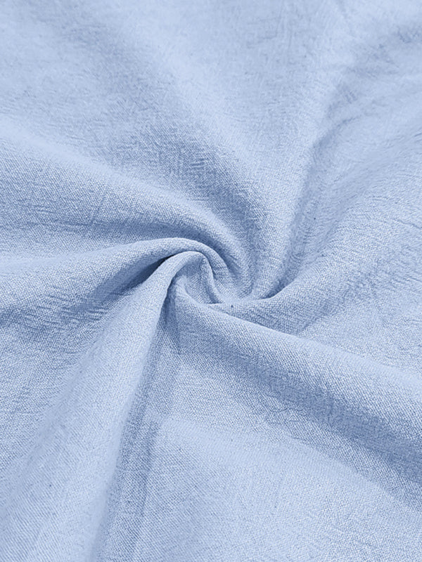 Men's Casual Sleeveless Waistcoat Shirt Linen Hooded Solid Color Breathable Loose Top