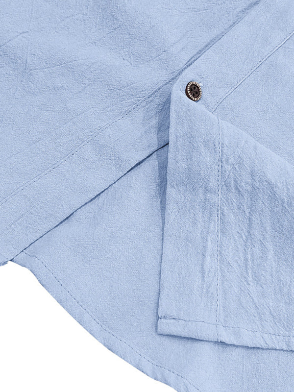 Men's Casual Sleeveless Waistcoat Shirt Linen Hooded Solid Color Breathable Loose Top