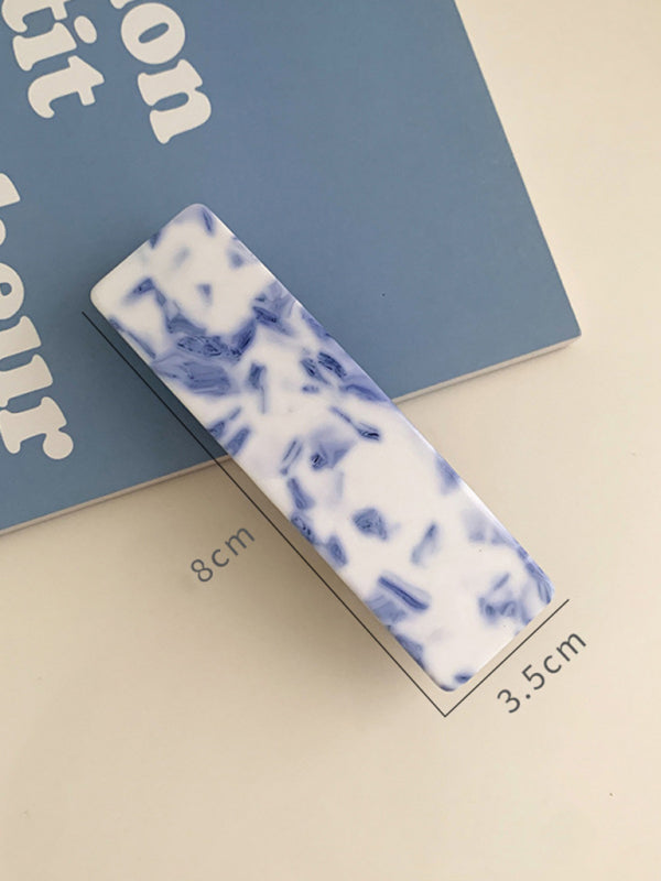 Vintage Porcelain Print Hair Clip Set