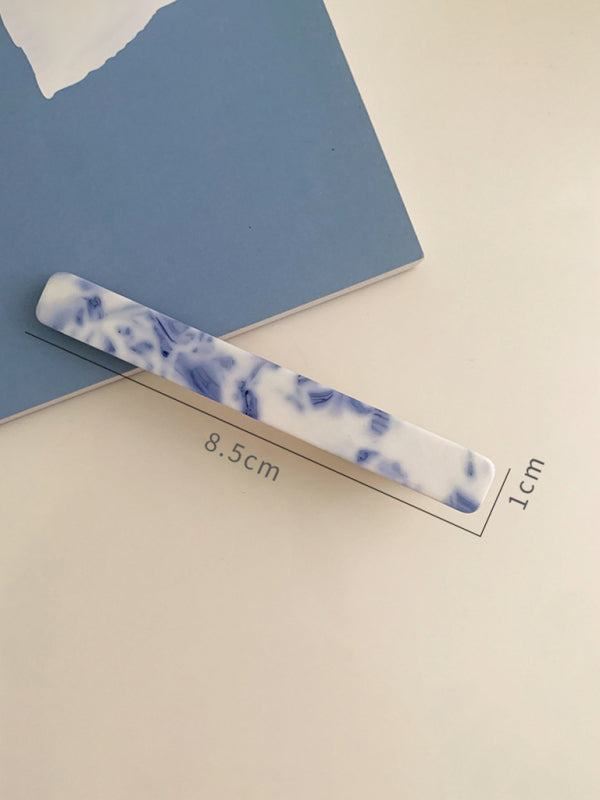 Vintage Porcelain Print Hair Clip Set