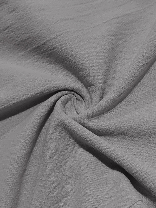 Men's grey breathable linen loose casual trousers