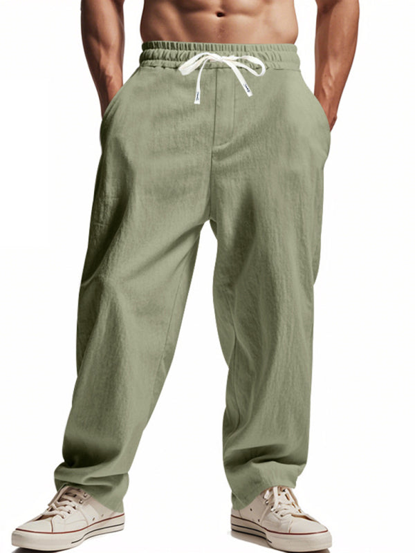 Loose linen casual wide-leg beach sports four seasons breathable trousers