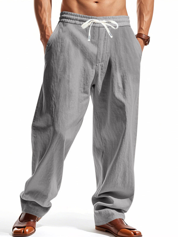 Loose linen casual wide-leg beach sports four seasons breathable trousers