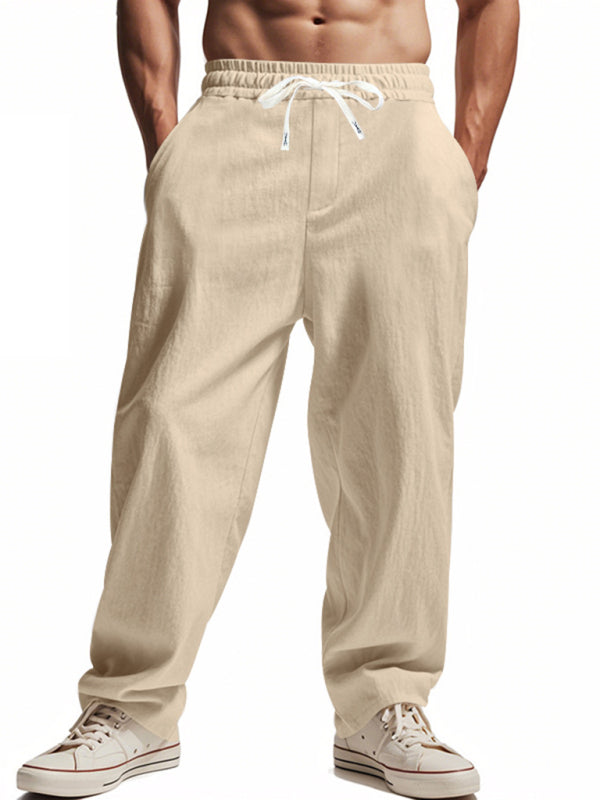 Loose linen casual wide-leg beach sports four seasons breathable trousers