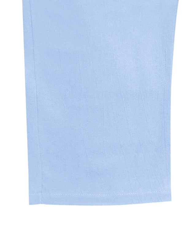 Loose linen casual wide-leg beach sports four seasons breathable trousers