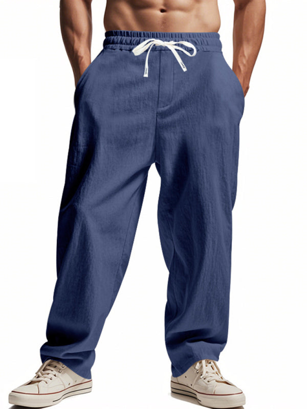 Loose linen casual wide-leg beach sports four seasons breathable trousers