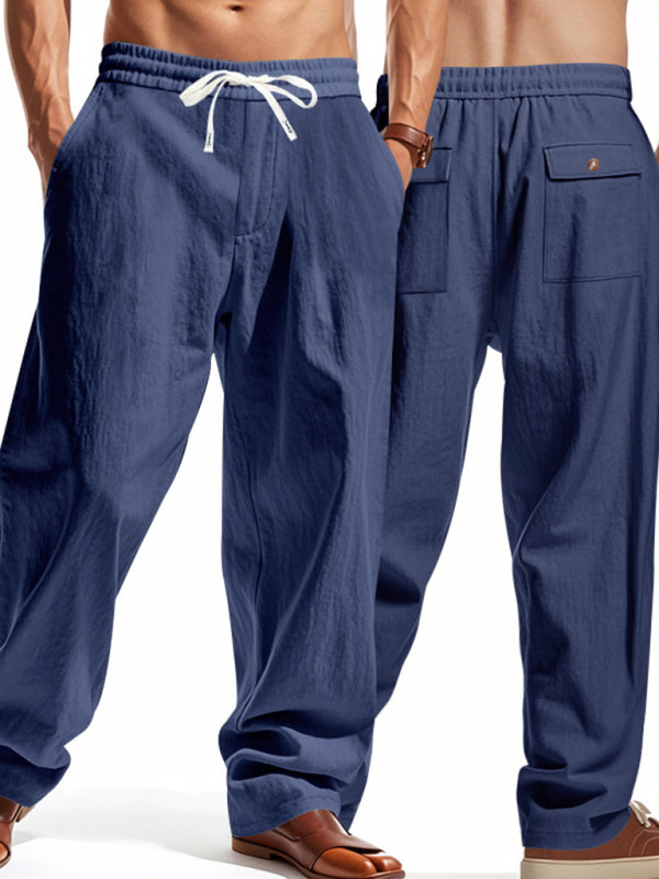 Loose linen casual wide-leg beach sports four seasons breathable trousers