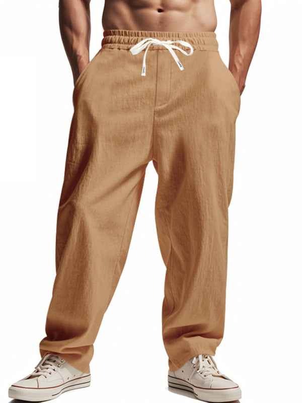 Loose linen casual wide-leg beach sports four seasons breathable trousers