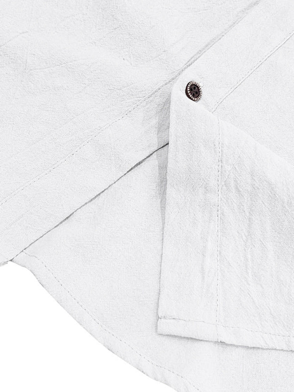 Men's Casual Sleeveless Waistcoat Shirt Linen Hooded Solid Color Breathable Loose Top